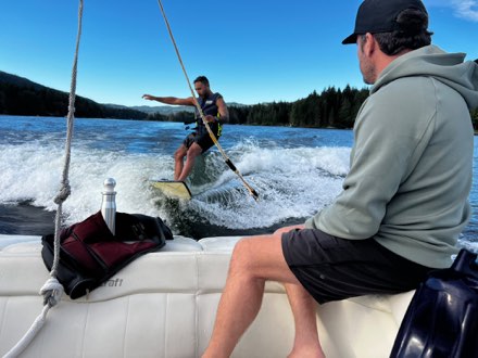 Watching from the boat