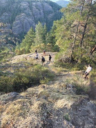 Climbing the ridge